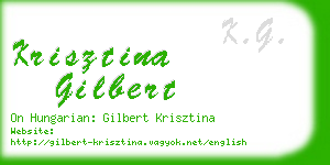 krisztina gilbert business card